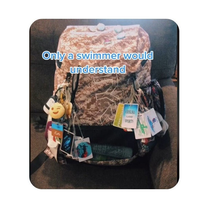 Swim Bag Tag. Customizable. Waterproof. Made in USA.