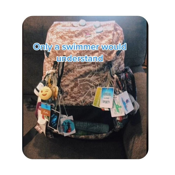 Swim Bag Tag. Customizable. Waterproof. Made in USA. NEW DESIGN