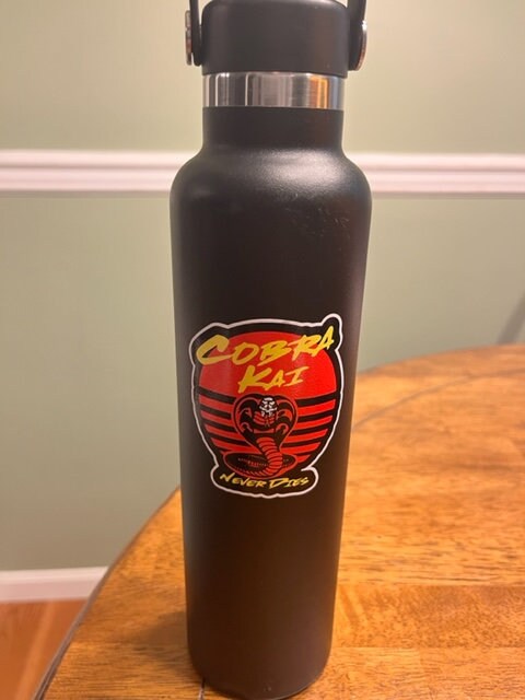 Fun Vinyl Sticker - Cobra Kai. Waterproof & Laminated. Sticker Decal for Water Bottles, Laptop, Car. Upgraded Shipping on 5+ ordered
