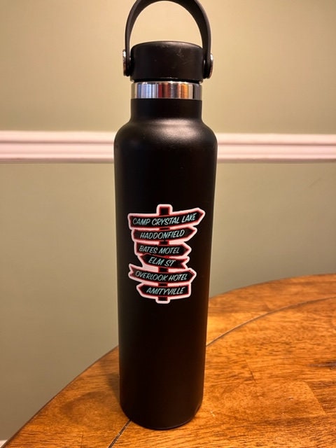 Fun Vinyl Sticker - Scary Movies. Waterproof & Laminated. Sticker Decal for Water Bottles, Laptop, Car. Upgraded Shipping on 5+ ordered