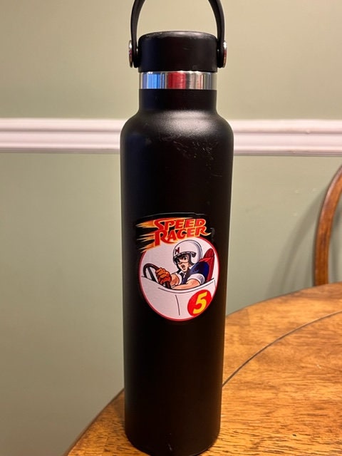 Fun Vinyl Sticker - Speed Racer. Waterproof & Laminated. Sticker Decal for Water Bottles, Laptop, Car. Upgraded Shipping on 5+ ordered