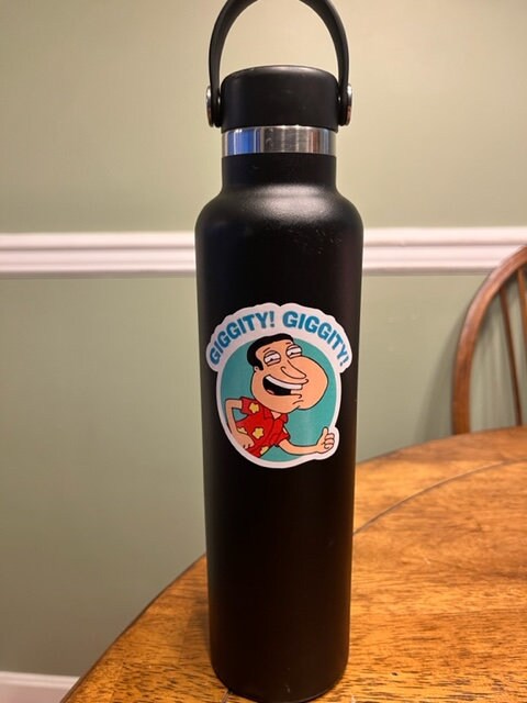 Fun Vinyl Sticker - Family Guy. Waterproof & Laminated. Sticker Decal for Water Bottles, Laptop, Car. Upgraded Shipping on 5+ ordered