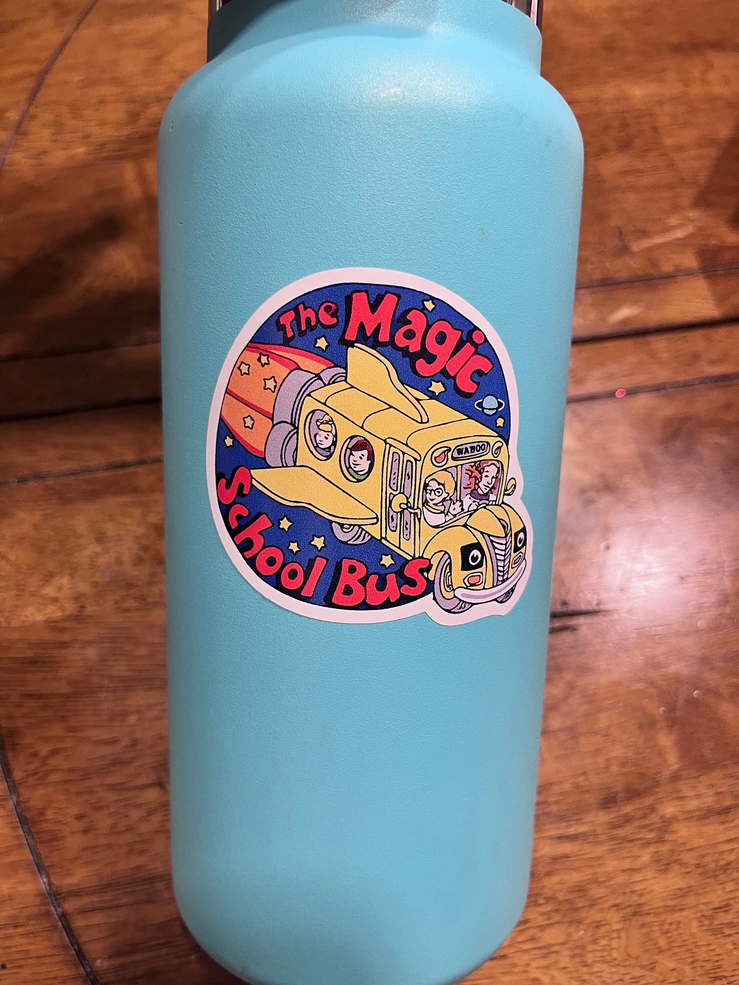 Fun Vinyl Sticker - Magic school bus. Waterproof & Laminated. Sticker Decal for Water Bottles, Laptop, Car. Upgraded Shipping on 5+ ordered