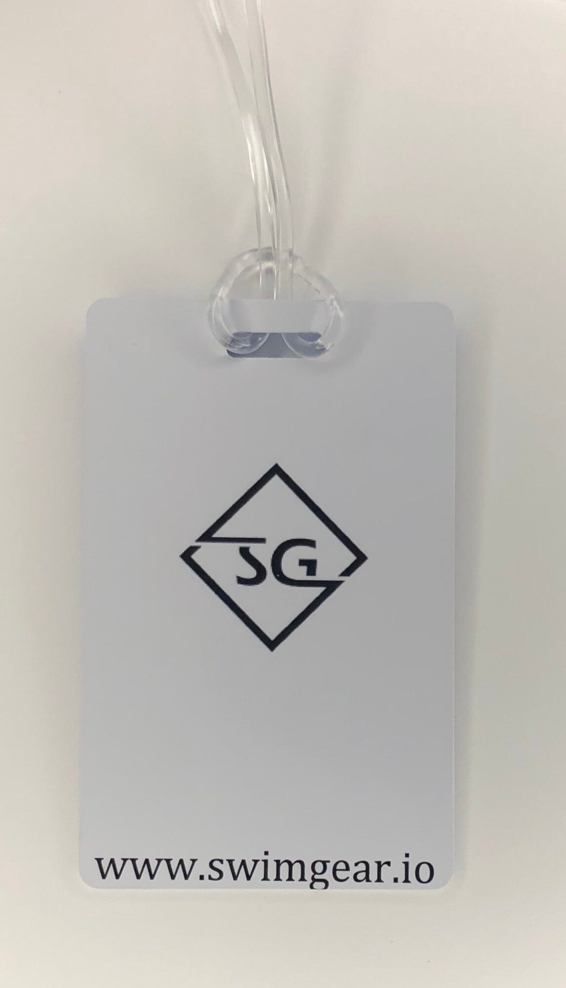 Swim Bag Tag. Customizable. Waterproof. Made in USA.  Swimmer Gift. Swim Heart.