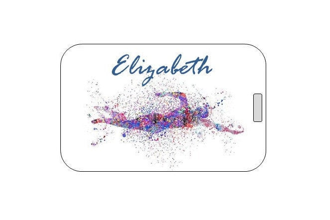 Swim Bag Tag. Customizable. Waterproof. Made in USA.  TOP SELLER