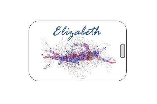 Swim Bag Tag. Customizable. Waterproof. Made in USA.  TOP SELLER