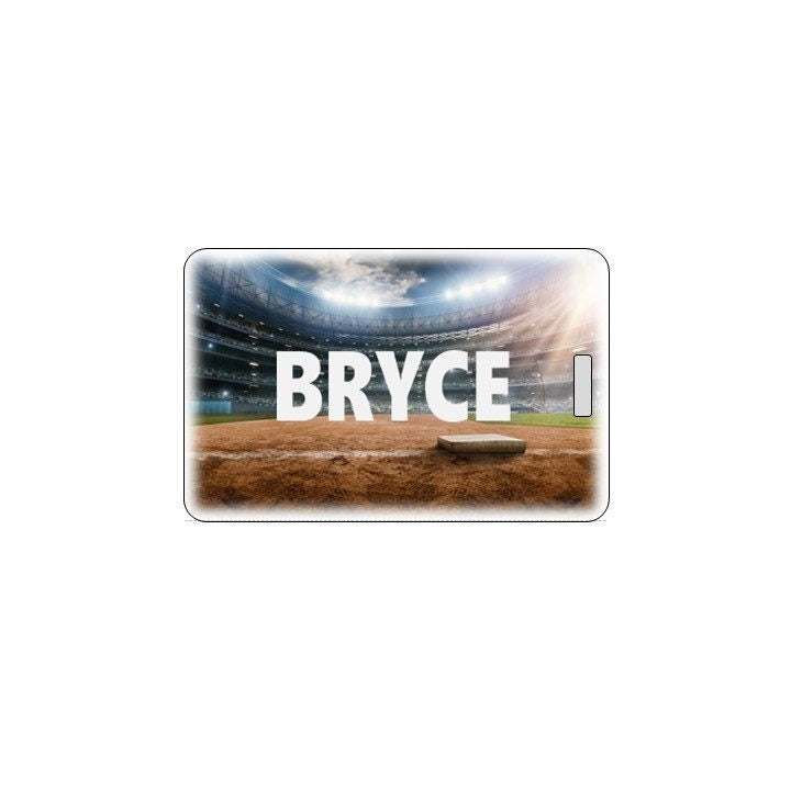 Baseball Bag Tag. Customizable. Waterproof. Made in USA.