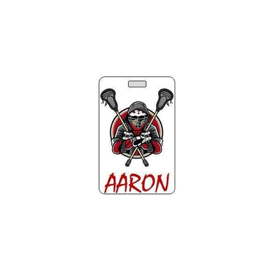 Lacrosse Bag Tag. Customizable. Waterproof. Made in USA.