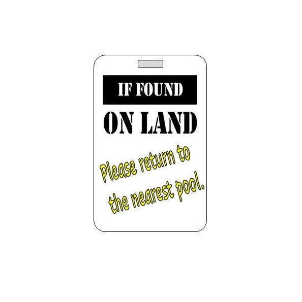 Swim Bag Tag. Customizable. Waterproof. Made in USA.  NEW