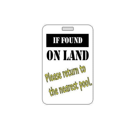 Swim Bag Tag. Customizable. Waterproof. Made in USA.  NEW
