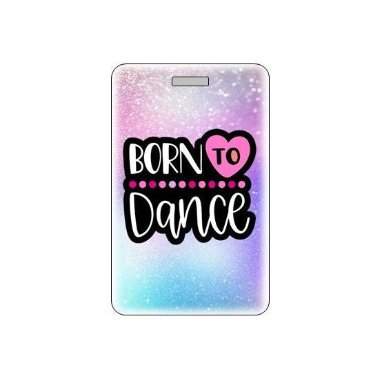 Dance Bag Tag. Customizable. Waterproof. Made in USA.  NEW DESIGN