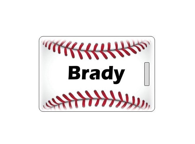 Baseball Bag Tag. Customizable. Waterproof.  Made in the USA.  TOP SELLER