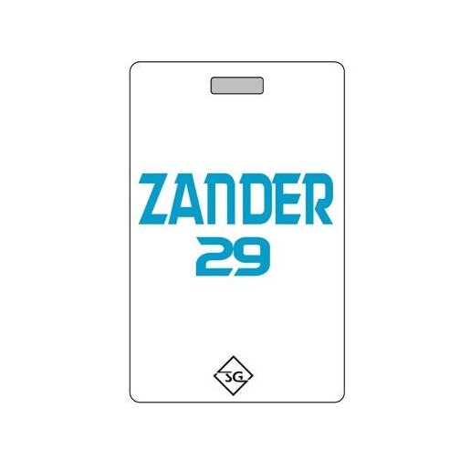 Hockey Bag Tag. Customizable. Waterproof. Made in USA.