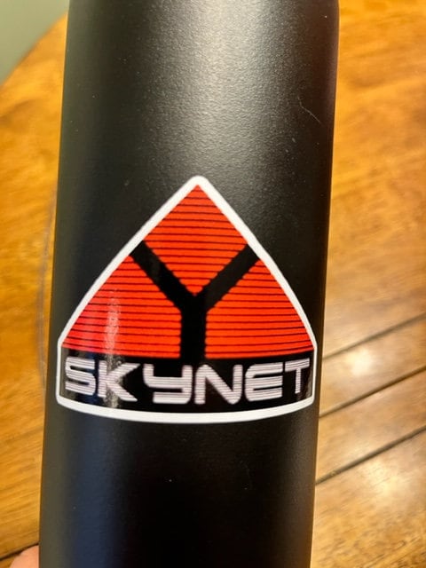 Fun Vinyl Sticker - Terminator.  Skynet. Waterproof. Sticker Decal for Water Bottles, Laptop, Car Window. Upgraded Shipping on 5+ ordered