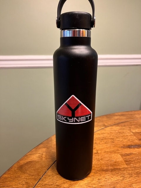 Fun Vinyl Sticker - Terminator.  Skynet. Waterproof. Sticker Decal for Water Bottles, Laptop, Car Window. Upgraded Shipping on 5+ ordered