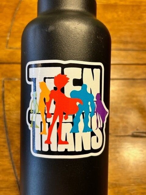 Fun Vinyl Sticker - Teen Titans. Waterproof & Laminated. Sticker Decal for Water Bottles, Laptop, Car. Upgraded Shipping on 5+ ordered
