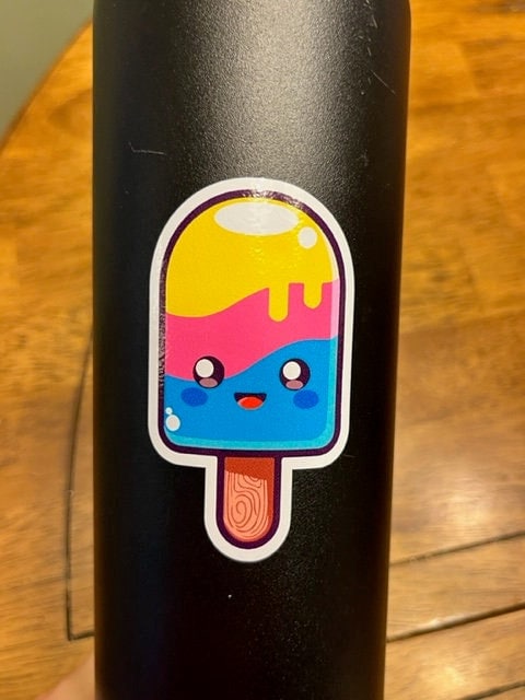 Fun Vinyl Sticker - Popsicle.  Waterproof & Laminated. Sticker Decal for Water Bottles, Laptop, Car. Upgraded Shipping on 5+ ordered