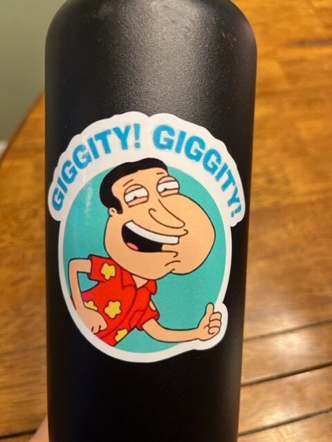 Fun Vinyl Sticker - Family Guy. Waterproof & Laminated. Sticker Decal for Water Bottles, Laptop, Car. Upgraded Shipping on 5+ ordered