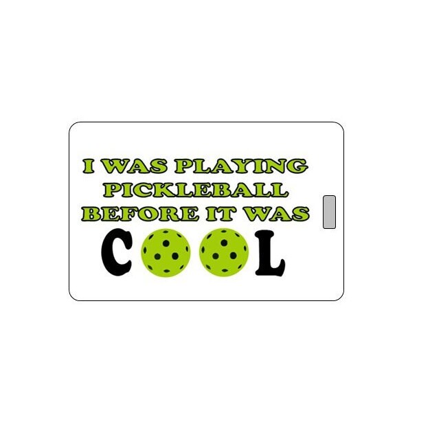 Pickleball Bag Tag. Customizable Name. Waterproof. Made in USA. Perfect For Pickleball Equipment Bag