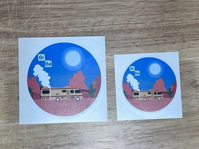 Fun Vinyl Sticker - Breaking Bad.  Waterproof & Laminated. Sticker Decal for Water Bottles, Laptop, Car. Upgraded Shipping on 5+ ordered