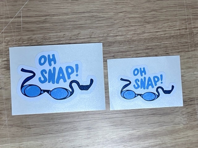 Fun Vinyl Sticker - Swim.  Goggles.  Waterproof & Laminated. Sticker Decal for Water Bottles, Laptop, Car. Upgraded Shipping on 5+ ordered