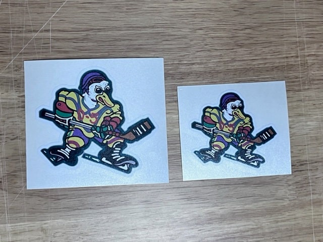Fun Vinyl Sticker - Mighty Ducks.  Waterproof & Laminated. Sticker Decal for Water Bottles, Laptop, Car. Upgraded Shipping on 5+ ordered