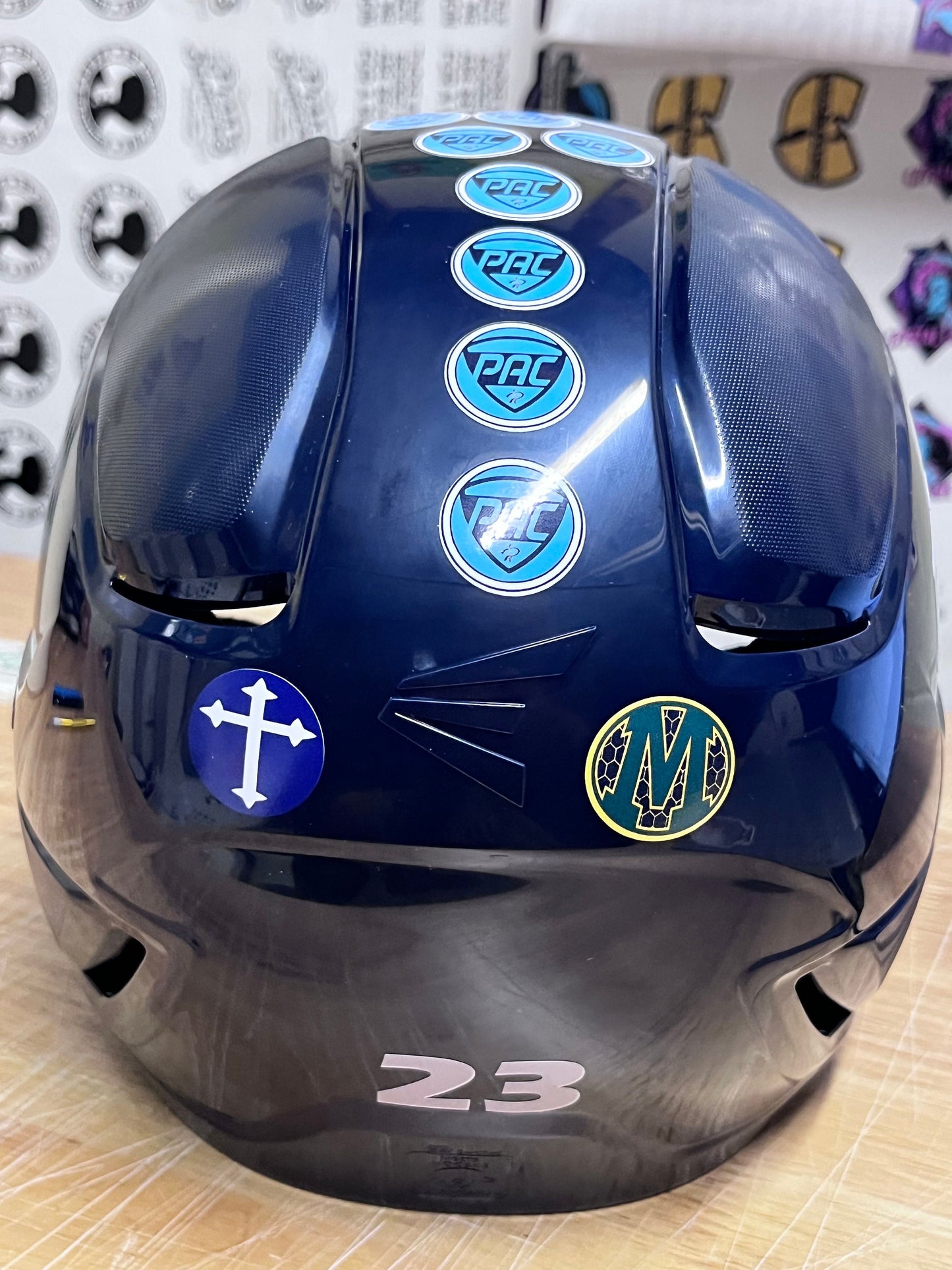 Custom Team Award Decals for Football, Baseball, or Softball Helmets. Price is for each individual decal. Minimum order qty is 25.