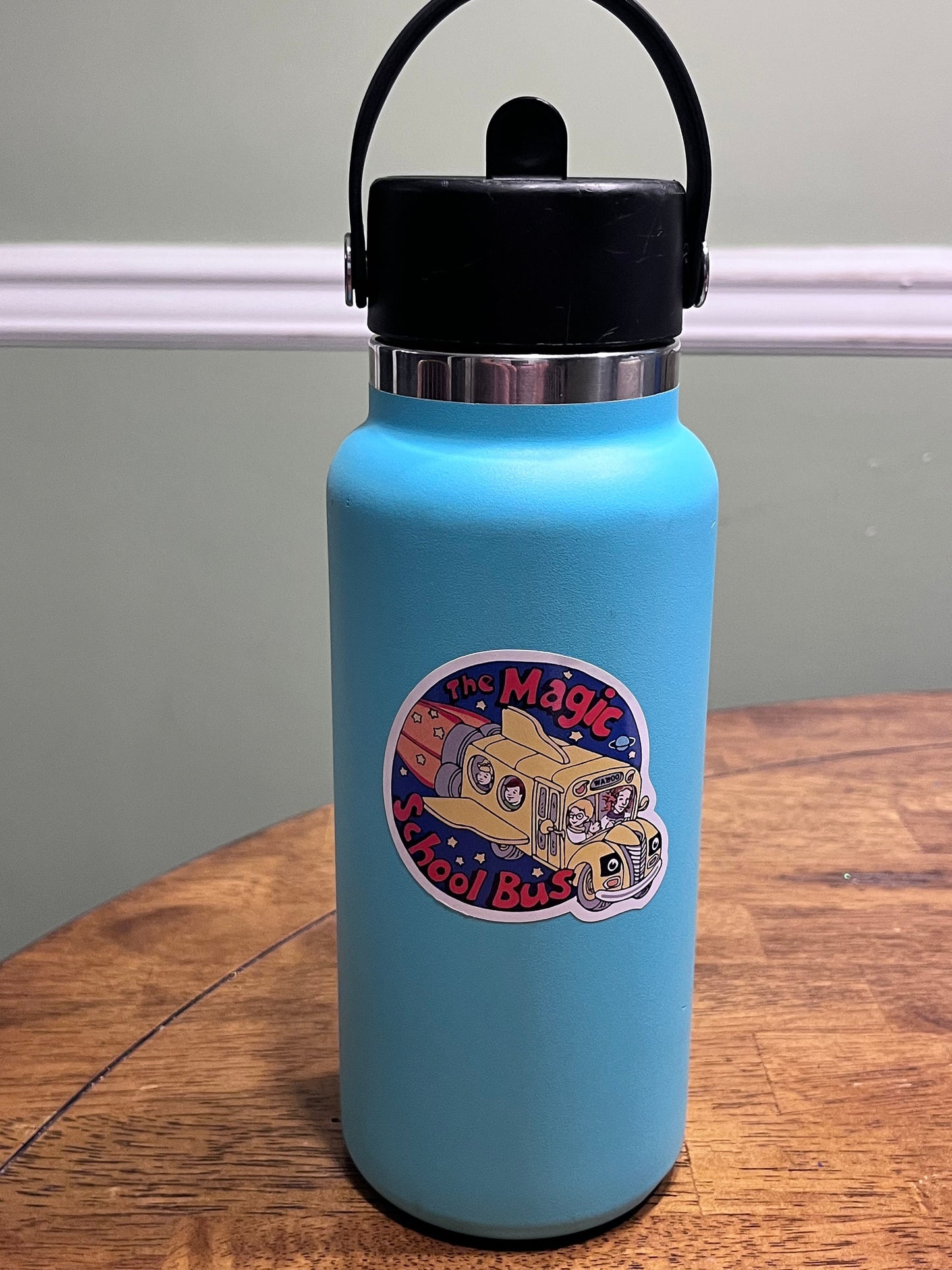 Fun Vinyl Sticker - Magic school bus.  Waterproof & Laminated. Sticker Decal for Water Bottles, Laptop, Car. Upgraded Shipping on 5+ ordered