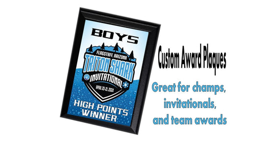 Swim Team Award Plaque. Invitational Award. High Points Award.  Customizable