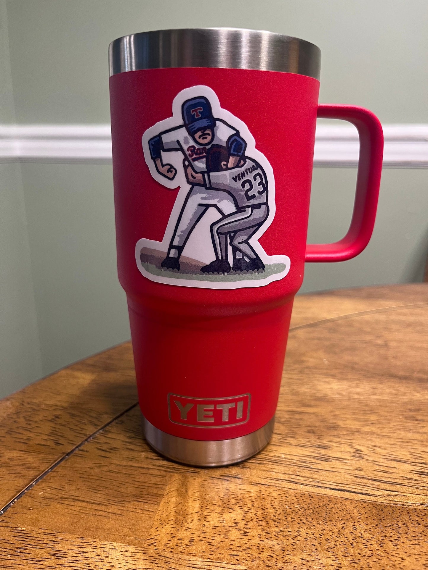 Fun Vinyl Sticker - Baseball.  Waterproof & Laminated. Sticker Decal for Water Bottles, Laptop, Car. Upgraded Shipping on 5+ ordered