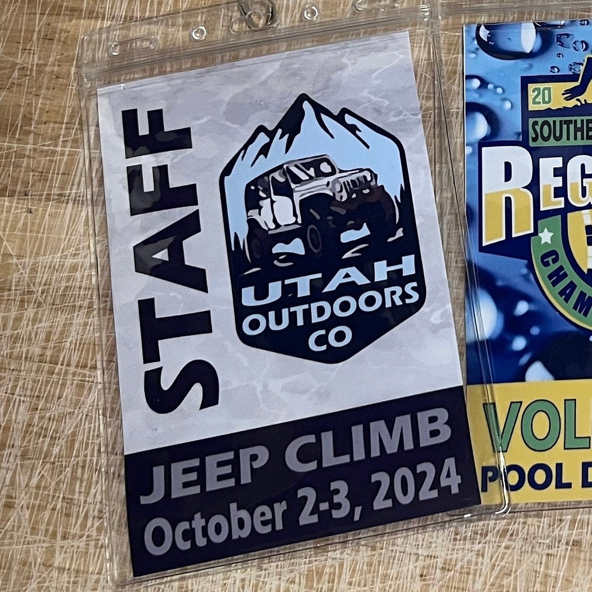 Custom Event Lanyards. 4”x6”.  VIP, Special Access, Volunteer, Athlete Credentials.  Comes With Durable Lanyard & Waterproof Sealable Holder