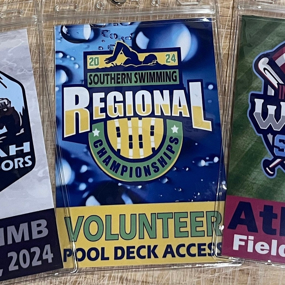 Custom Event Lanyards. 4”x6”.  VIP, Special Access, Volunteer, Athlete Credentials.  Comes With Durable Lanyard & Waterproof Sealable Holder