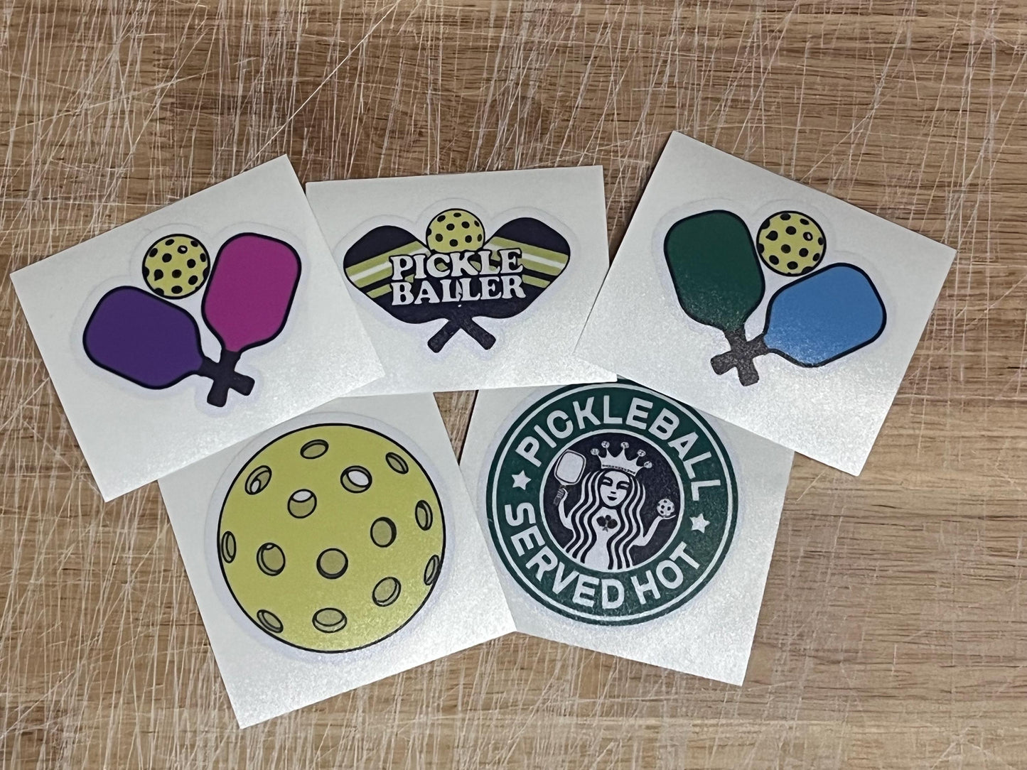 Fun Vinyl Sticker - Pickleball. Waterproof & Laminated. Sticker Decal for Water Bottles, Laptop, Car. Upgraded Shipping on 5+ ordered