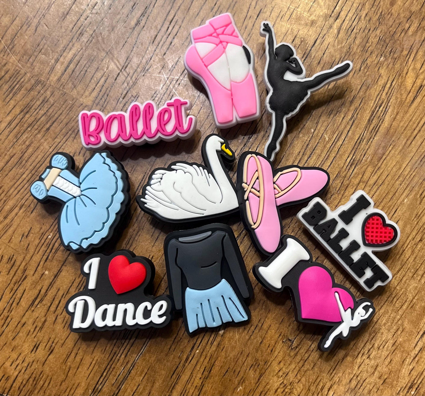 Dance Set of 10 Croc Charm Accessories.